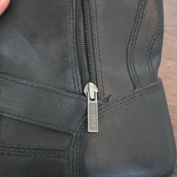 Harley Davidson Men's Motorcycle Boots Riding Zip Up Size 8 Black - Picture 9 of 10